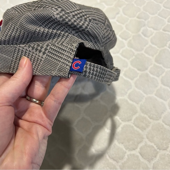 Chicago Cubs Hat Cap Woman's Houndstooth Strap Back MLB Baseball Fan Favorite - Picture 4 of 11